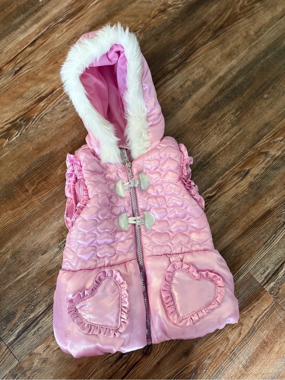 Little lass toddler girl size 4T winter vest